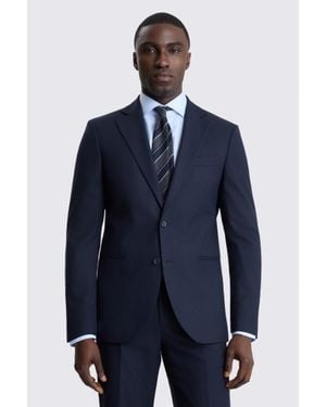 Moss Tailored Fit Flannel Suit Suit Jacket - Blue