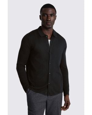 Moss Merino-Blend Shirt - Black