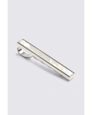 Moss Mother Of Pearl Tie Bar - Metallic