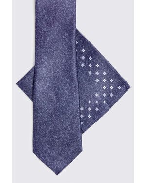 Moss Tie & Pocket Square Set - Blue