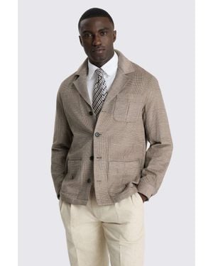 Moss Check Safari Shacket - Natural