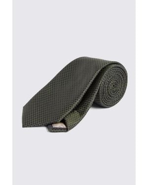 Moss Textured Tie - Grey