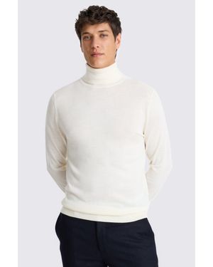 Moss Merino Roll-Neck Jumper - White