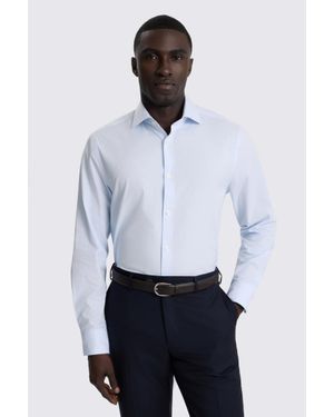 Moss Regular Fit Light Twill Stripe Shirt - White