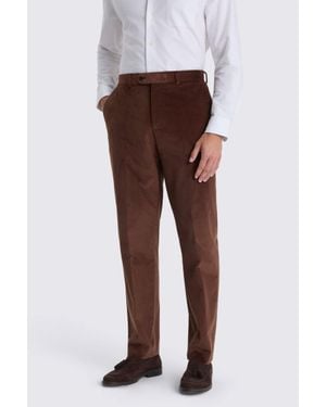 Moss Tailored Fit Chestnut Corduroy Trousers