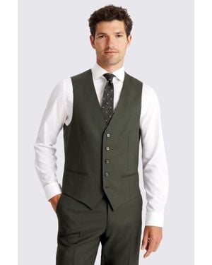 Barberis Italian Tailored Fit Dark Waistcoat - Green