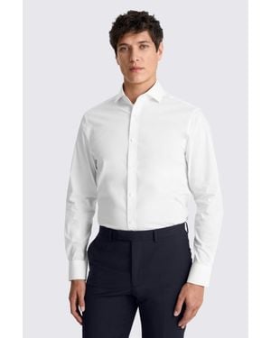 Moss Tailored Fit Stretch Shirt - White