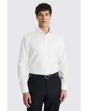 Moss Regular Fit Dobby Cotton Shirt - White