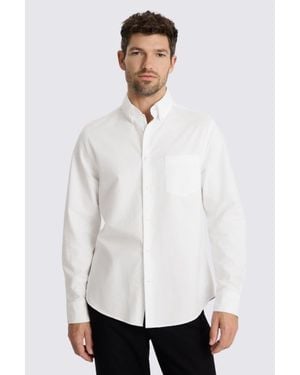 Moss Washed Cotton Oxford Shirt - White