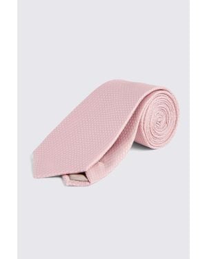 Moss Dusty Textured Tie - Pink