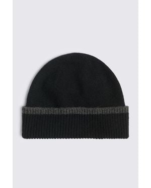 Moss Pure Cashmere Beanie - Black
