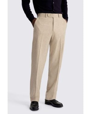 Moss Oatmeal Flannel Wide Leg Trousers - Black