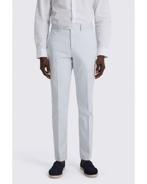 Moss Tailored Fit Pale Cotton Trouser - White