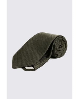 Moss Silk Semi Plain Tie - Green