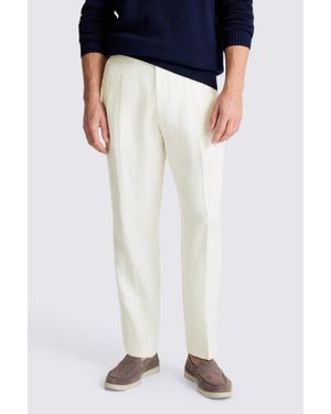 Moss Off- Linen Pleated Trousers - Black