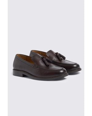 Moss Finchley Leather Loafers - Brown