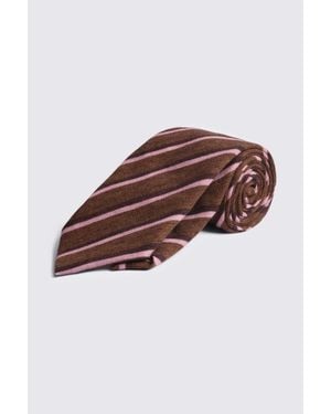 Tessitura bottinelli Bottinelli & Wool Stripe Tie - Brown