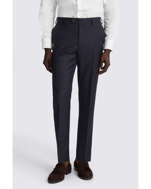 Barberis Tailored Fit Twill Trousers - Blue