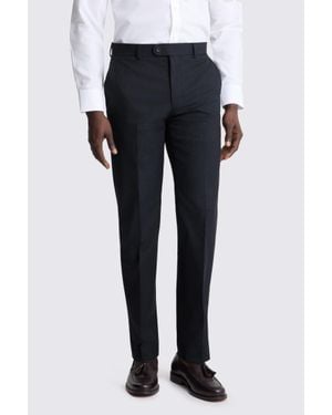 Moss Tailored Fit Puppytooth Trouser - Blue
