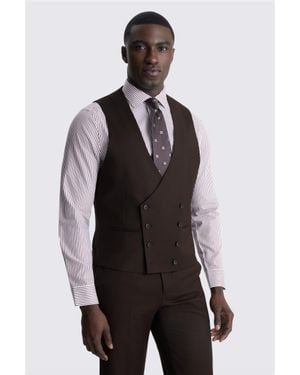 Moss Perfomance Tailored Twill Waistcoat - Brown