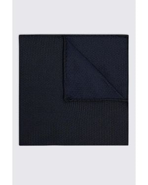 Silk semi plain Silk Semi-Plain Pocket Square - Blue