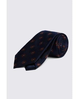 Moss Rust Geo Tie - Blue