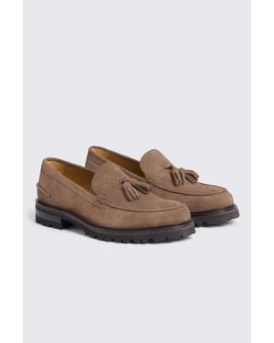 Moss Italian Suede Tassel Loafers - Brown