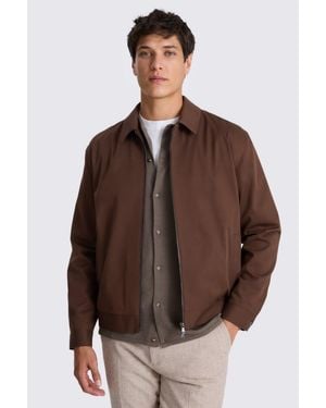 Moss Dark Chestnut Harrington Jacket - Brown