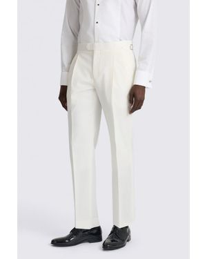 Moss Tailored Fit Off- Trousers - White