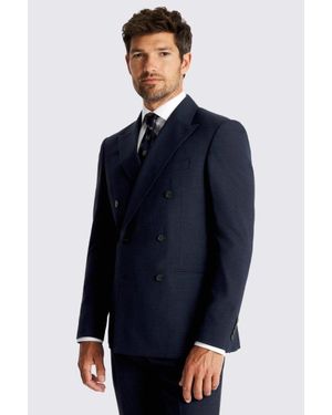 Moss Slim Fit Puppytooth Suit Jacket - Blue