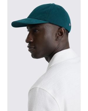 Moss Emerald Poppy Washed Cotton Cap - Black