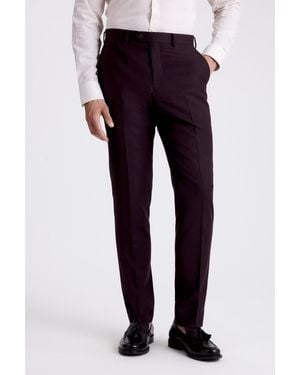 Moss Tailored Fit Grape Performance Trousers - Blue