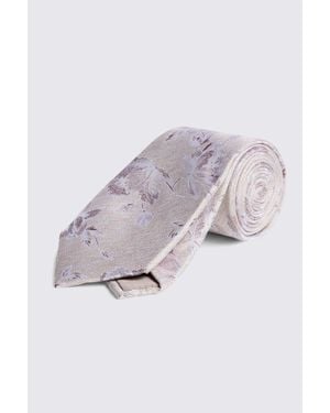 Moss Dusty Floral Silk Tie - Pink