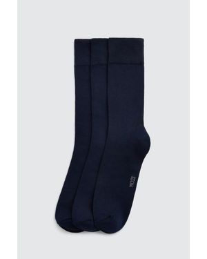 Moss 3-Pack Bamboo Socks - Blue