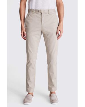 Moss Slim Fit Stone Cotton-Stretch Chinos - Multicolour