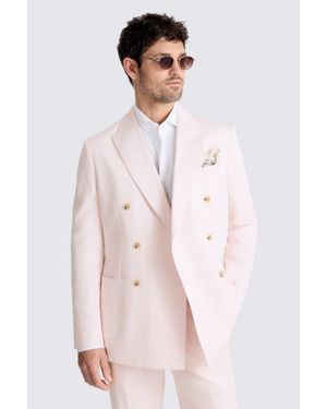 Moss Tailored Fit Pale Cotton Suit Suit Jacket - Pink