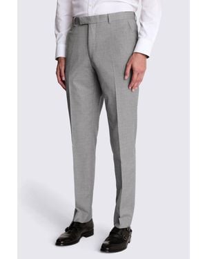 Moss Tailored Fit Stretch Trousers - Grey