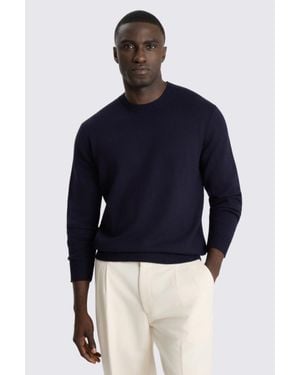Moss Merino Crew-Neck Jumper - Blue