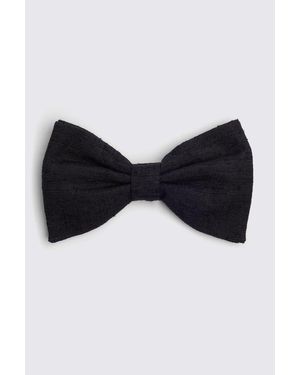 Moss Bottinelli Silk Shantung Bow Tie - Black