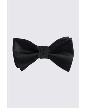 Moss Silk Self-Tie Bow Tie - Black
