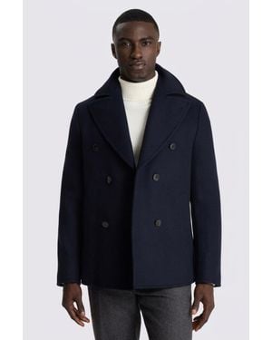 Moss Peacoat - Blue