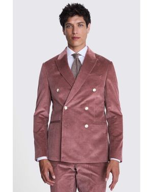 Moss Slim Fit Cerise Corduroy Suit Jacket - Red