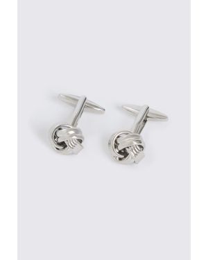 Moss Knot Cufflinks - Metallic