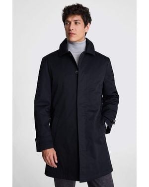 Moss Wadded Raincoat - Blue