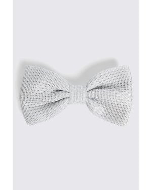 Moss Silk Grenadine Woven Bow Tie - Grey