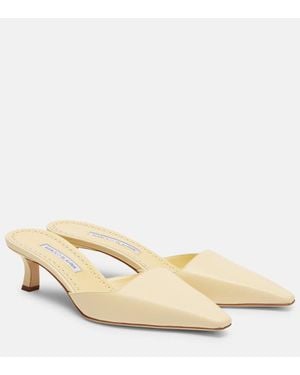Manolo Blahnik Mules Moiramu Aus Leder - Natur