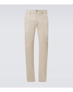 Loro Piana Pantalones Rectos De Algodon - Neutro
