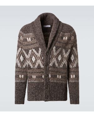 Brunello Cucinelli Cardigan Fair Isle - Marrone