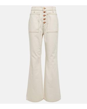 Ulla Johnson The Lou High-rise Flared Jeans - White