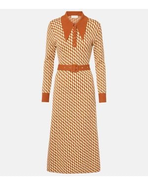 RIXO London Midikleid Aus Einem Baumwollgemisch - Grün